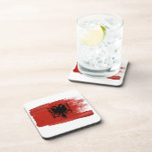 Albanese vlag drankjes onderzetter (Rechterzijde)