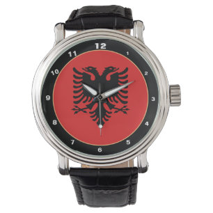 Albanese vlag en Albanese mode patriot/sport Horloge