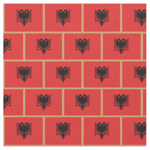 Albanese vlag en Albanese mode Stof/sport Stof