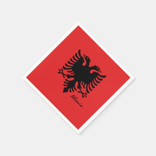 Albanese vlag en Albanië partij mode / sport Servet (Hoek)