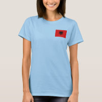 Albanese Vlag en Landkaart T-Shirt