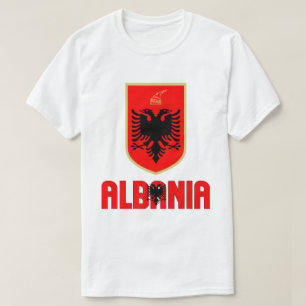 Albanese vlag en wapenschild t-shirt