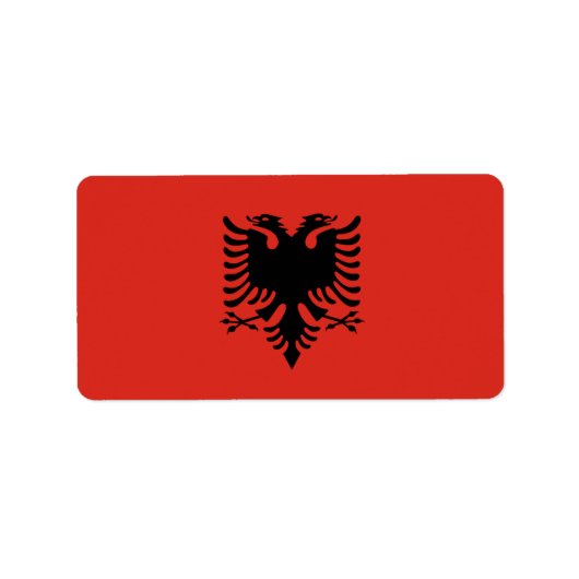 Albanese vlag etiket (Voorkant)
