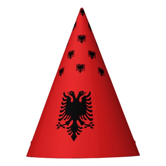 Albanese vlag feesthoedjes (Voorkant)
