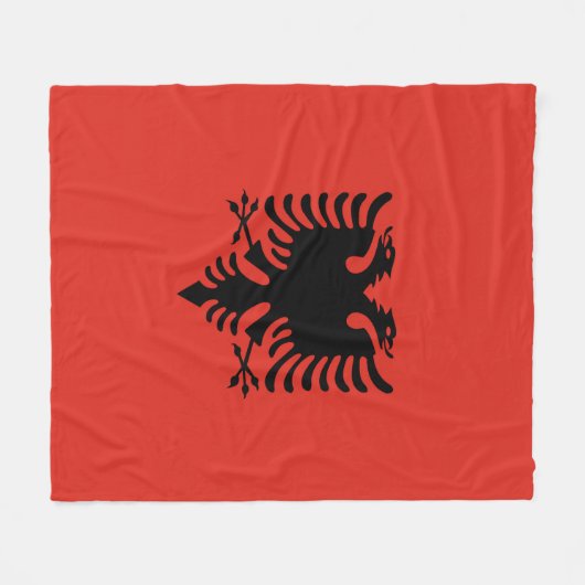 Albanese vlag fleece deken (Voorkant (Horizontaal))
