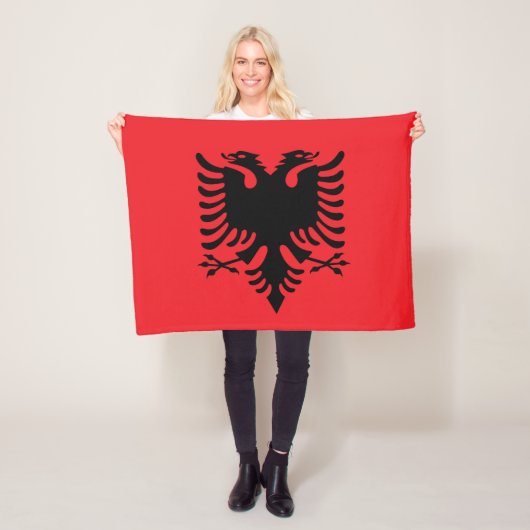 Albanese vlag fleece deken (In situ)
