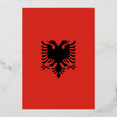 Albanese vlag folie uitnodiging (Voorkant)