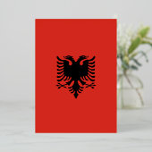 Albanese vlag folie uitnodiging (Staand Voorkant)