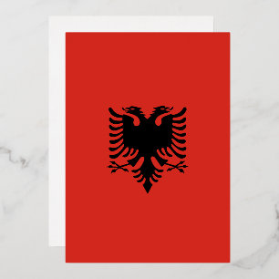 Albanese vlag folie uitnodiging
