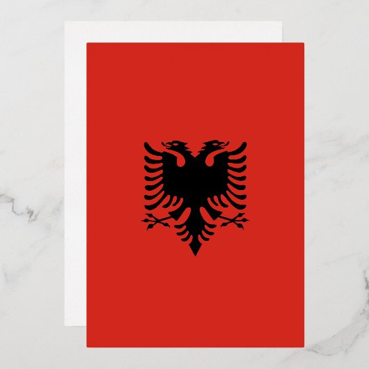 Albanese vlag folie uitnodiging (Voorkant / Achterkant)