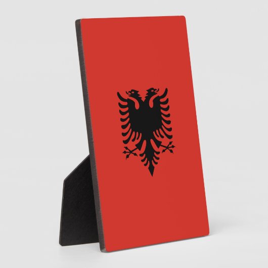 Albanese vlag fotoplaat (Zijkant)