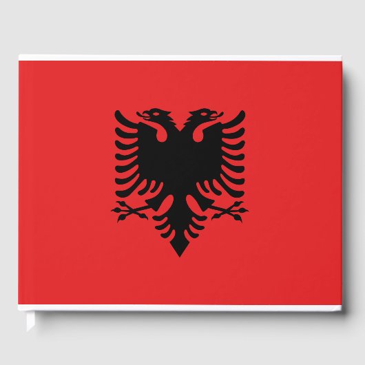 Albanese vlag gastenboek (Voorkant)