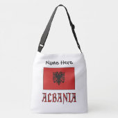 Albanese vlag gepersonaliseerd crossbody tas (Achterkant)
