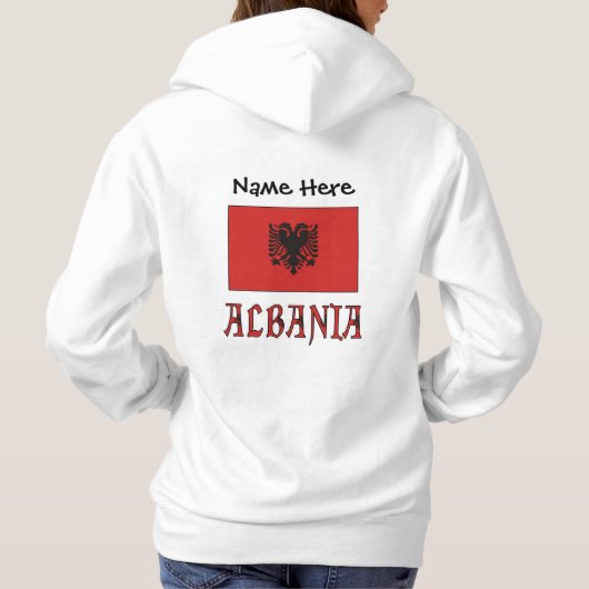 Albanese vlag gepersonaliseerd hoodie (Achterkant)