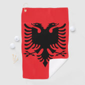 Albanese vlag golfhanddoek (Insitu)