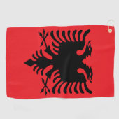 Albanese vlag golfhanddoek (Horizontaal)