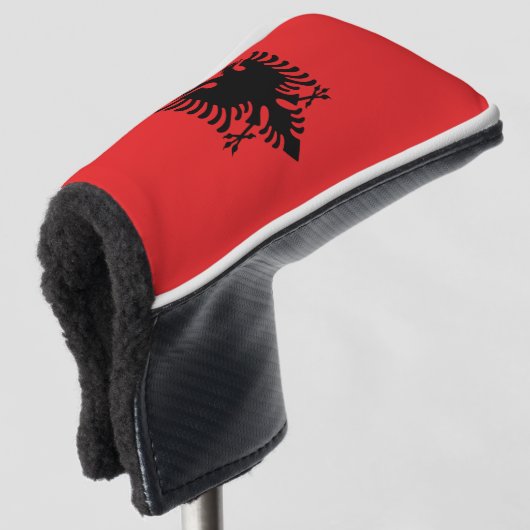 Albanese vlag golfheadcover (3/4 voorkant)