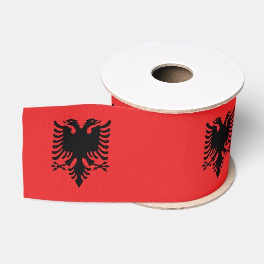 Albanese vlag grosgrain lint (Spoel)