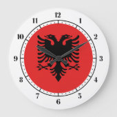 Albanese vlag grote klok (Voorkant)