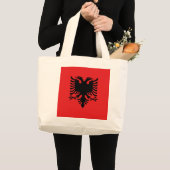 Albanese vlag grote tote bag (Voorkant (product))