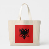 Albanese vlag grote tote bag (Achterkant)
