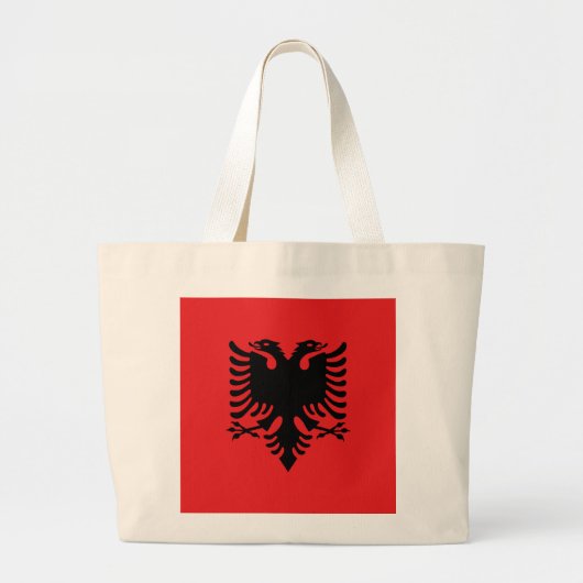 Albanese vlag grote tote bag (Voorkant)