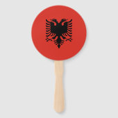 Albanese vlag handwaaier (Voorkant)
