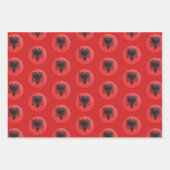 Albanese vlag, hart en Albanese Mode / gift set Inpakpapier Vel (Voorkant 3)