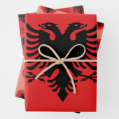 Albanese vlag, hart en Albanese Mode / gift set Inpakpapier Vel (In situ)