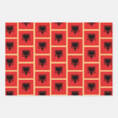 Albanese vlag, hart en Albanese Mode / gift set Inpakpapier Vel (Voorkant 3)