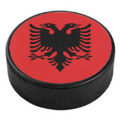 Albanese vlag hockey puck (3/4)