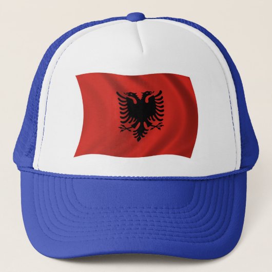 Albanese Vlag Hoed Trucker Pet (Voorkant)