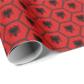 Albanese vlag Honeycomb Wrapping Paper Cadeaupapier (Rol Hoek)