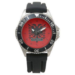 Albanese vlag horloge