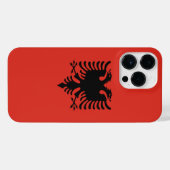 Albanese vlag iPhone hoesje (Achterkant horizontaal)