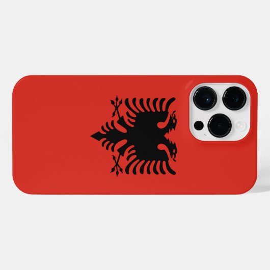 Albanese vlag iPhone hoesje (Achterkant horizontaal)