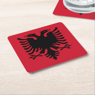 Albanese vlag kartonnen onderzetters