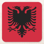 Albanese vlag kartonnen onderzetters (Voorkant)
