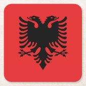 Albanese vlag kartonnen onderzetters (Voorkant)