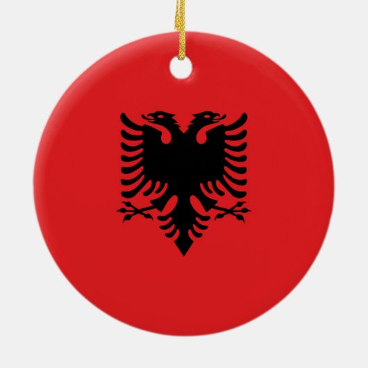 Albanese vlag keramisch ornament (Achterkant)