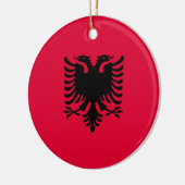 Albanese vlag keramisch ornament (Links)