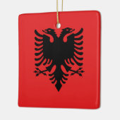 Albanese vlag keramisch ornament (Links)
