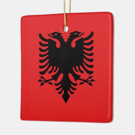 Albanese vlag keramisch ornament (Links)