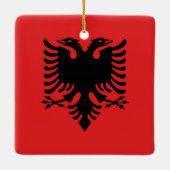 Albanese vlag keramisch ornament (Achterkant)