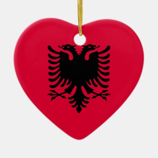 Albanese vlag keramisch ornament (Voorkant)