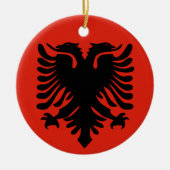 albanese vlag keramisch ornament (Voorkant)