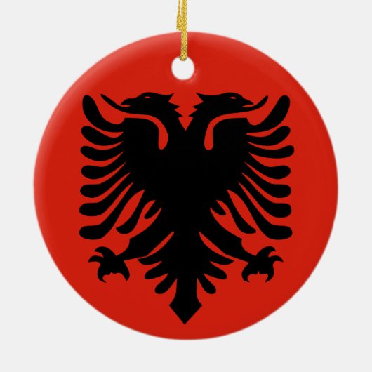 albanese vlag keramisch ornament (Achterkant)