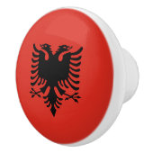 Albanese vlag keramische knop (Rechts)