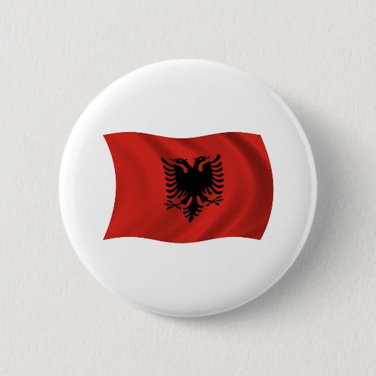 Albanese Vlag Knop Ronde Button 5,7 Cm (Voorkant)