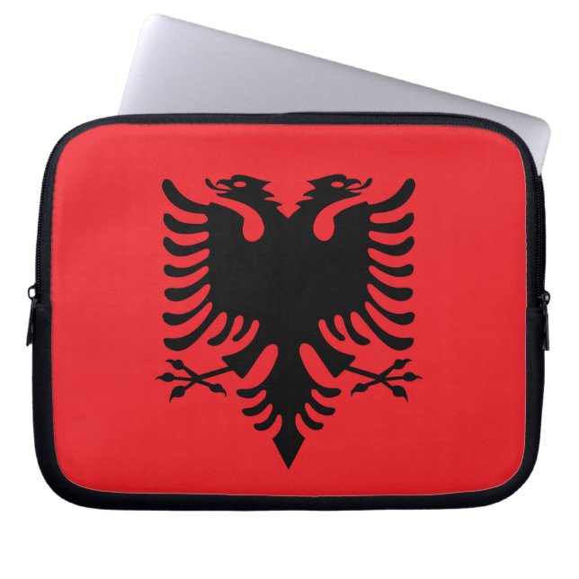 Albanese vlag laptop sleeve (Voorkant)